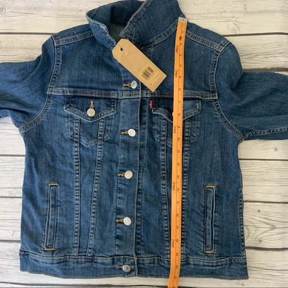 Levi’s Original Trucker Jacket Medium Blue Button Up Jean Jacket - Picture 9 of 9